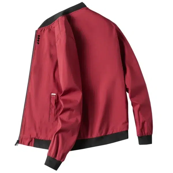 M-4XL Men's Jacket Autumn Thin Long Sleeve Baseball Uniform Windproof Cycling Jacket Solid Zipper Casual Jacket - Image 6