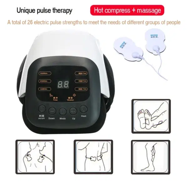 Electric Knee Massager Hot Compress Vibration Heating TENS Pulse Knee Massage Device Rehabilitation Pain Relief - Image 5