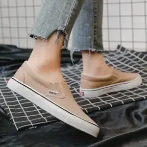 White Canvas Shoes Women Couple Slip on Flat Comfortable Casual Shoes Fashion Platform Ladies Vulcanized Shoes Zapatillas Mujer