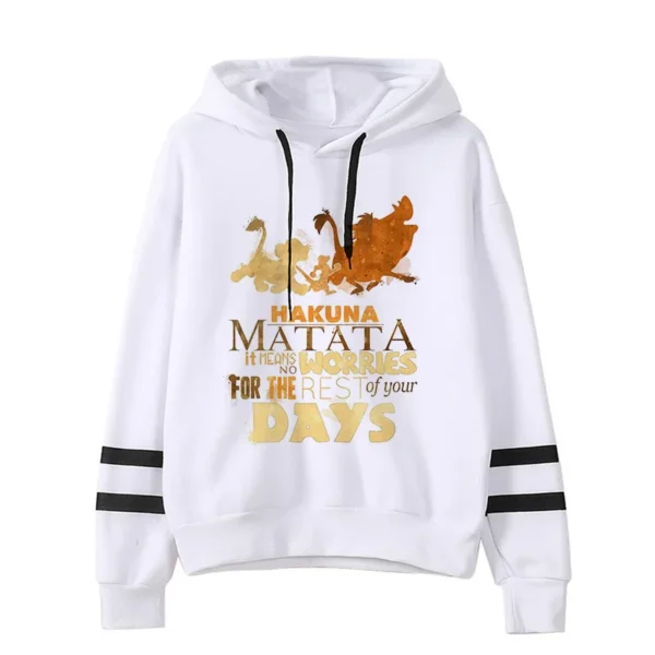 Funny 90s Women Hoodies Kawaii Hakuna Matata Hoodie Disney The Lion King Sweatshirt Women Clothes Hoody Famale - Image 6