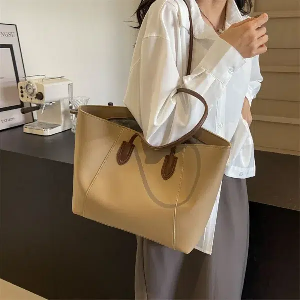 Sewing Thread Simplicity Pu Ladies Tote Bags Zipper Commuting Shoulder Bags for Women 2024 Hot Sale Casual Free Shipping - Image 4