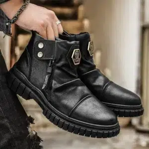 Mens Fashion Boots Stylish Shoes Boots for Men Men's Fashion Casual Male Leather Western Vintage Black Chelsea Masculino