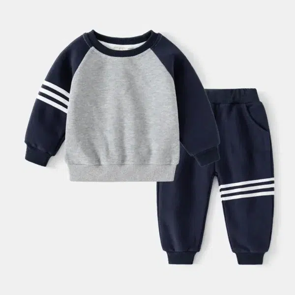 New Spring Autumn Children Clothes Set Color Patchwork Kids Boys Two-Piece Sets Children Boy Casual Tracksuit Outfits Tops Pants - Image 5