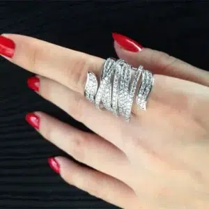 Vintage Micro Pave High Carbon Diamond Ring 925 Sterling Silver Engagement Wedding Rings for Women Anniversary Jewelry Gift