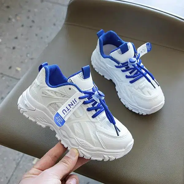 Kids Sneakers for Girls and Boys Summer New Casual Sports Shoes Comfortable Breathable Running Shoes White Flats Size 26~37# - Image 3