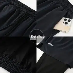 Men Jogging Sweatpants Sports Gym Casual Jogger Trousers Plus Size Training Sports Running Pants With Compression Tights 3026