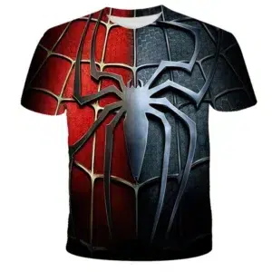 Superhero Spiderman Print T-shirt Boys Top Tee Casual Sports T-shirts 3-14 Years Old Kids Clothing Summer Short Sleeve