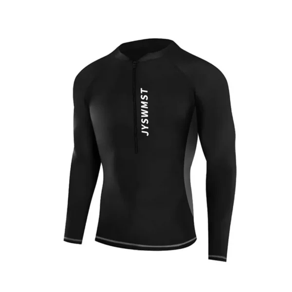 New Men's Quick-Drying Swimsuit Long-Sleeved Sun-proof Beach T-shirt Snorkeling Surfing Suit Water Sports Swimsuit Surfing Top - Image 4