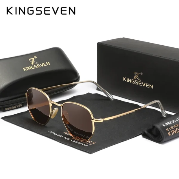 KINGSEVEN Polarized UV400 Sunglasses Polygon Eye Protect Elegance Women‘s Glasses Anti-reflection Fashion Men Outdoor Eyewear - Image 2