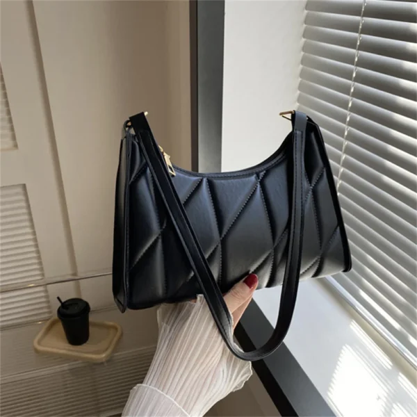 Black Trendy Women Shoulder Bag Fashion Pu Handbags Crossbody Bags Small Handle Bags Shopper Clutch Purse