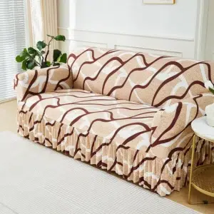 1pc Floral Printed Sofa Slipcover Non-slip Sofa Cover With Skirt Elastic Couch Cover for Bedroom Office Living Room Home Decor