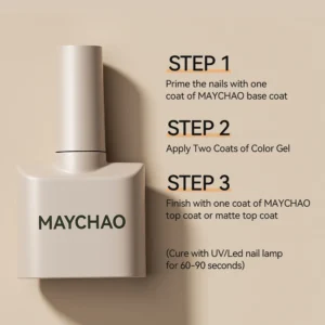 MAYCHAO 12ML Cat Magnetic Gel Nail Polish Semi Permanent Dynamic Glitter Reflective Nail Gel Soak Off UV Gel Nail Art Varnish