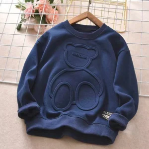 Children’s Cartoon Pattern Sweatshirt Boy Autumn Long-sleeved Warm Pullover Soft Comfortable and Warm Clothing 1-12 years