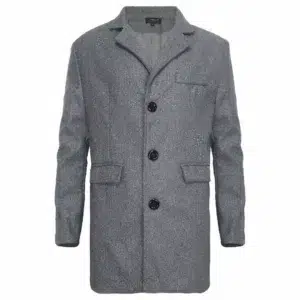 Autumn Winter Man Wool Jackets Lapel Coat Casual Clothing Trench Single-Breasted Thickness Men's England Style