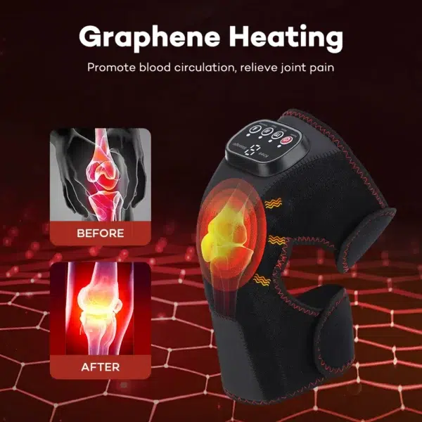 Dual Airbag Electric Knee Massager For Joint Pain Relief Graphene Hot Compress Physiotherapy Heated Elbow Leg Knee Massager - Image 5