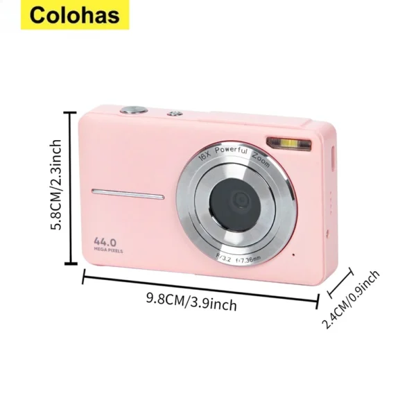 HD Digital Camera 44MP 1080P FHD Photography Camera Video Camcorder 16X Zoom Portable Vlogging Camera for Kids Adults Beginners - Image 6