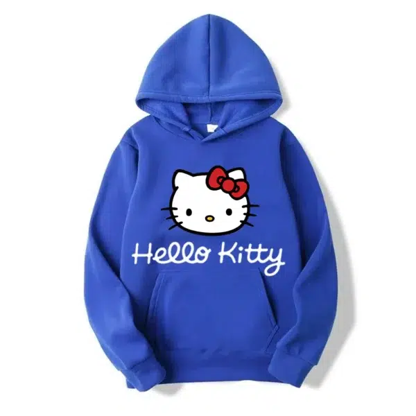 New Hello Kitty Anime Hoodie Casual Sweatshirt Boys Fleece Pullover Y2k Sudadera Couples Print Hoodies Jacket Kids Clothes Girls - Image 5