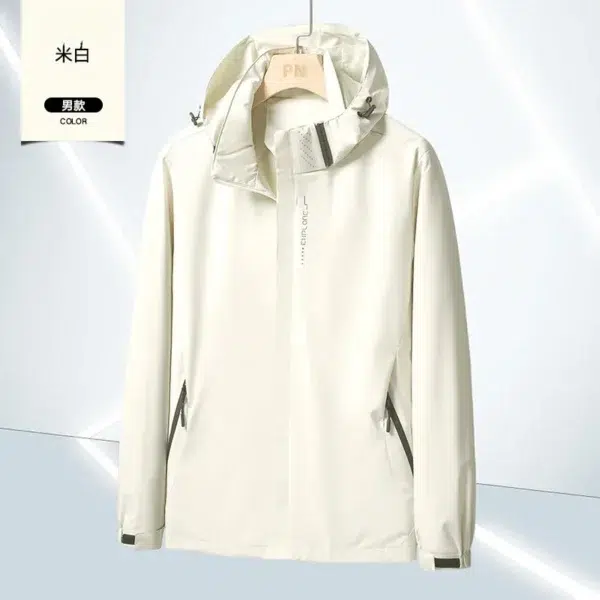 Windbreaker Jacket Men Windproof Waterproof Casual Outdoor Hooded Jacket Coat Women 2024 Spring Autumn Breathable Oversized Coat - Image 3