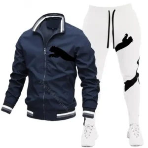 Men's Sets 2024 New Sweatshirt+sweatpants Zipper Stand Neck Jacket Spliced Pants Baseball Jogging Designer Clothes Men Tracksuit