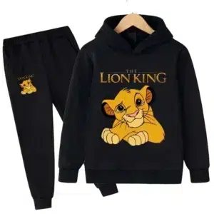 Children's The Lion Tracksuit Set, Hoodies, Top and Pants, Sportswear, Clothing for Boys and Girls, Clothing for Kids, 2 Pieces