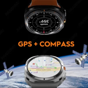 2024 New Watch Ultra GPS Track Smart Watch Men 1.43" AMOLED Heart Rate Clock Sport Bluetooth Call Smart Watch For Samsung Galaxy