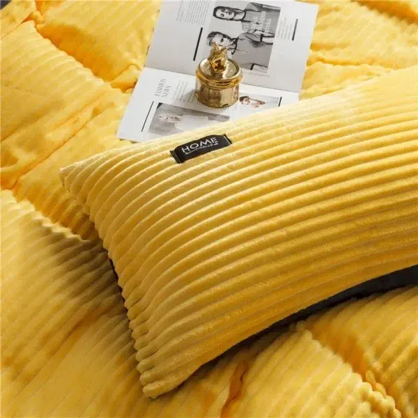 Thick Solid Color Velvet Duvet Cover Winter Warmth Bedding Set Double Quilt Cover Twin Queen King Comforter Cover 220*240 - Image 3