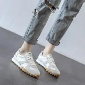 2023 Summer Women Casual Shoes Soft Portable Sneakers Walking Shoes Flat Soles for Women Breathable Slip on White Shoes