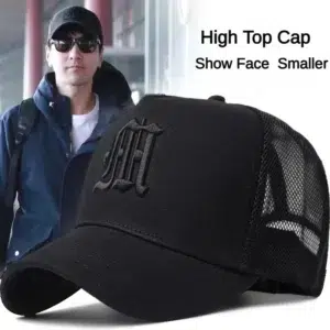 Big Head High Crown Structured Baseball Cap for Men Women's Sun Hat Summer Cotton Fashion Design Breathable Trucker Golf Hat