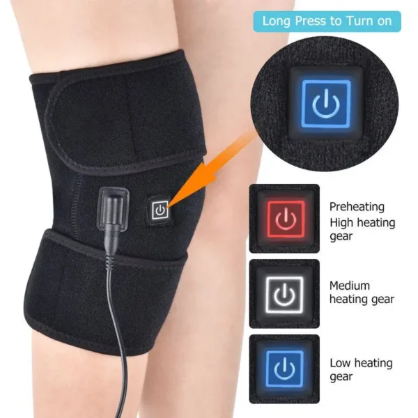 Eletric Heating Knee Massage Instrument Vibrator Knee Pad Joint Physiotherapy for Osteoarthritis Pain Relief Elbow Leg Arthritis - Image 4