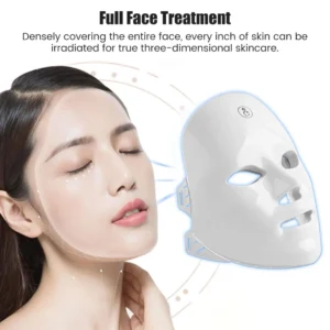 LED Facial Mask Photon Therapy Face Skin Care Mask Skin Rejuvenation + Face Massager EMS Photon Therapy Face Neck Lifting Beauty