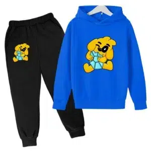 Kids Mike Dog Print Spring Autumn Cute Pullover Hoodie+Pants 2pcs Tracksuits 2-13 Years Boys Girls Casual Outfits Children Sets