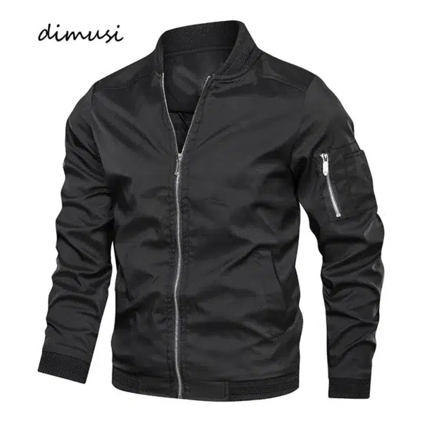 Spring Autumn Men's Bomber Jacket Casual Lightweight Jacket For Men Sports Windbreaker Zip Up Coat with Pockets Clothing - Image 2