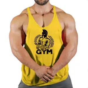 Mens Sports Gym Brand Workout Casual Tank Top Clothing Bodybuilding Running Vest Muscle Fitness Singlets Sleeveless Shirt