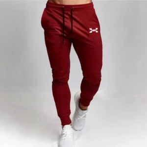 Men's Fitness Trousers Solid Color Mid-Waist Loose Breathable Straight-Leg Casual Pants Thin Quick-Drying Sports Pants