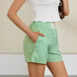 Women's Y2k Summer Shorts Fashion Casual Stripe Print Short Pants Loose Shorts Bottoms Elastic Waist Baggy Boxers Tracksuit