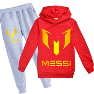 Argentine Football Superstar Girls Clothing Children Fashion Hoodies Pant Set Kids Clothing Spring Autumn Sports Suit Tracksuit