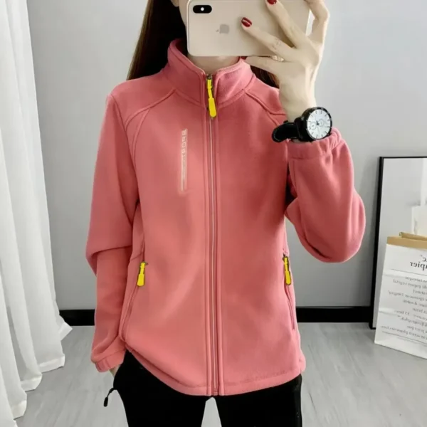 Plus Size Fleece Coats for Women Winter Spring Warm Casual Outdoor Sportswear Hiking Jogging Yoga Lady Cardigan jackets Chaqueta - Image 2