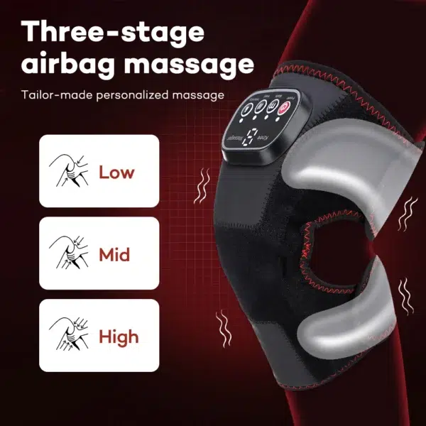 Dual Airbag Electric Knee Massager For Joint Pain Relief Graphene Hot Compress Physiotherapy Heated Elbow Leg Knee Massager - Image 4