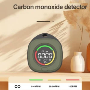 Mini Carbon Monoxide Detector Co Alarm Temperature HD LED Screen USB Charging Detector Anti-poisoning Household Air Quality Moni