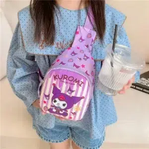 Sanrio Hello Kitty Cinnamoroll Mini Small Chest Bag Kawaii Crossbody Bags Kuromi My Melody Shoulder for Women Children Girls