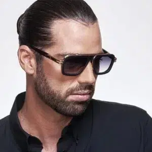 Retro Brand Square Sunglasses Men Fashion Luxury Classic Big Frame Black Gradient Sun Glasses Female Travel Driving UV400 Shades