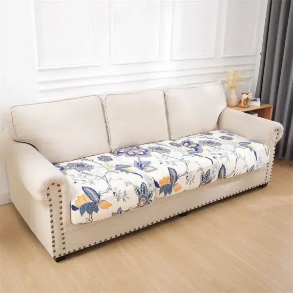 Homaxy Cushion Covers For Sofa Replacement Stretch Chair Adjustable 1 2 3 Seater Couch Seat Cover Elastic Bottom Full Protector - Image 5