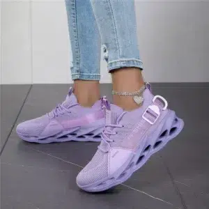 Hot Sale Fashion Purple Casual Sneakers Women Men Blade Running Shoes Big Size 48 Light Breathable Sports Shoes Men Mesh Sneaker