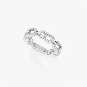 2024 New Messik Move Link Jewelry Rings S925 Sterling Silver Mobile Stone Ring Fashion Charms Luxury Jewellery Women