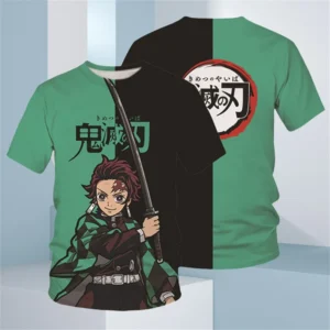 Kids Boy T Shirts Anime Demon Slayer Cartoon T-Shirt Children's Clothing Short Sleeve Sweatshirt Fashion Tops Kid Unisex Clothes