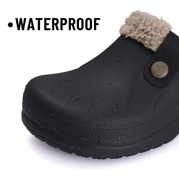 Winter Fuzzy Men Shoes Fashion Men Garden Shoes Classic Men Clogs Shoes Outdoor Waterproof House Shoes Soft Antiskid EVA Shoes - Image 4