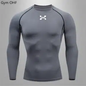 Sports Shirt Fitness T-shirt Undershirt Men's Running Tight Sportswear Quick Drying High Stretch Top Sports Long-sleeved Top