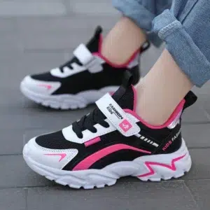 Children Casual Pink Girls Shoes Breathable Mesh Sneakers Spring Student's Kids Boys Running Shoes Lightweight Girls Sport Shoes