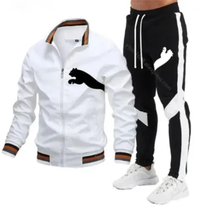 Men's Sets 2024 New Sweatshirt+sweatpants Zipper Stand Neck Jacket Spliced Pants Baseball Jogging Designer Clothes Men Tracksuit