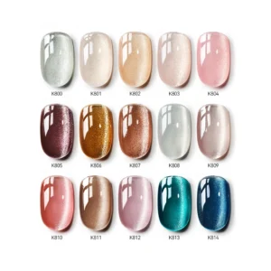 MAYCHAO 12ML Cat Magnetic Gel Nail Polish Semi Permanent Dynamic Glitter Reflective Nail Gel Soak Off UV Gel Nail Art Varnish